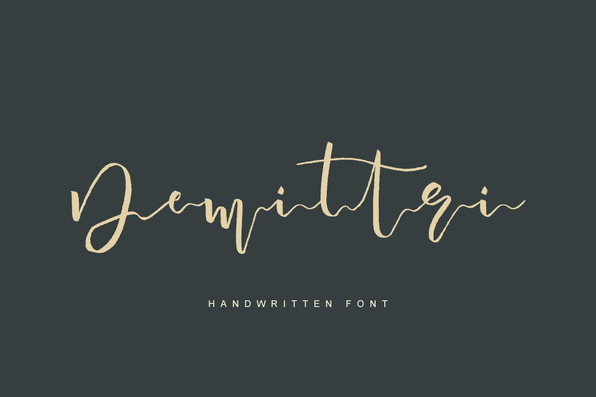 Demittri: A Modern Script Typeface for Polished Brand Identity