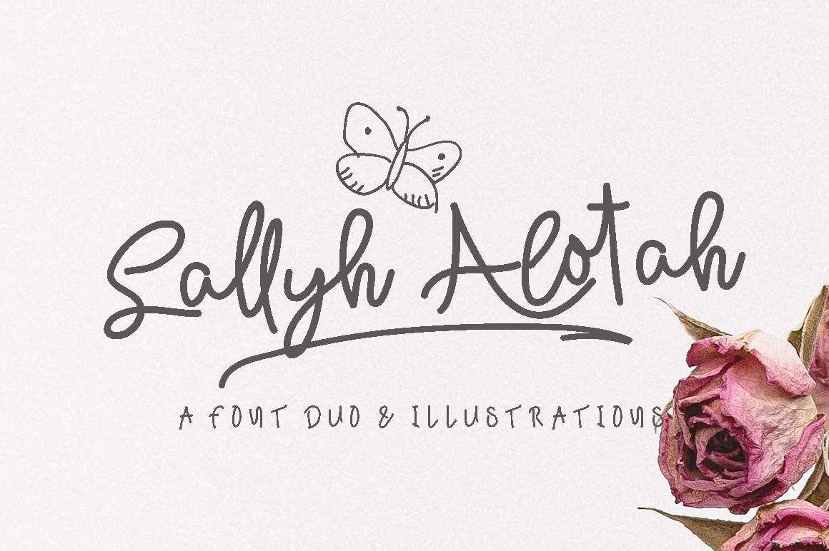 Sallyh Alotah: A Modern Signature Typeface for Crafters