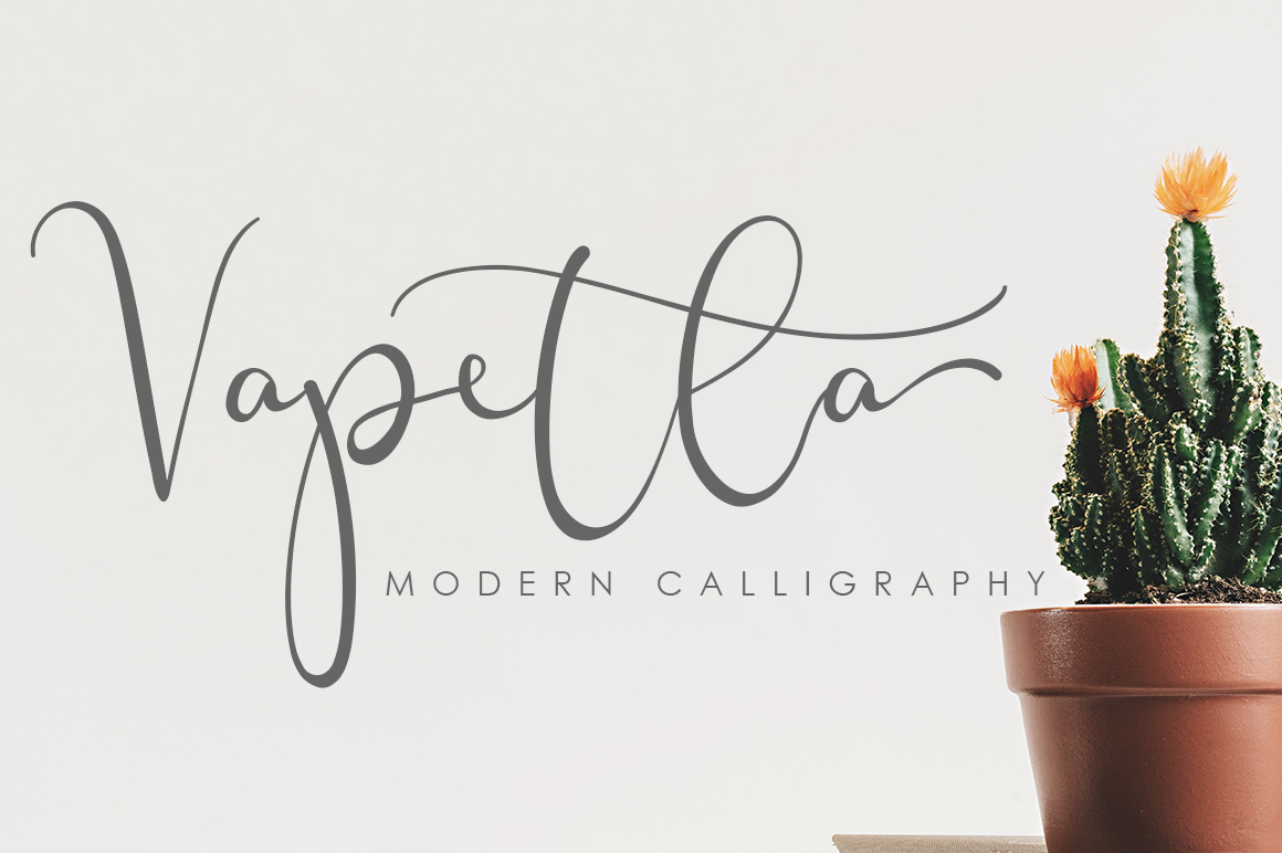 Vapetla: The Modern Script Typeface for Handmade Branding